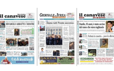 Il Canavese e Il Giornale di Ivrea (del 21 gennaio) in edicola. Ecco le prime pagine