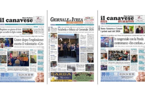 Il Canavese e Il Giornale di Ivrea (del 7 gennaio) in edicola. Ecco le prime pagine