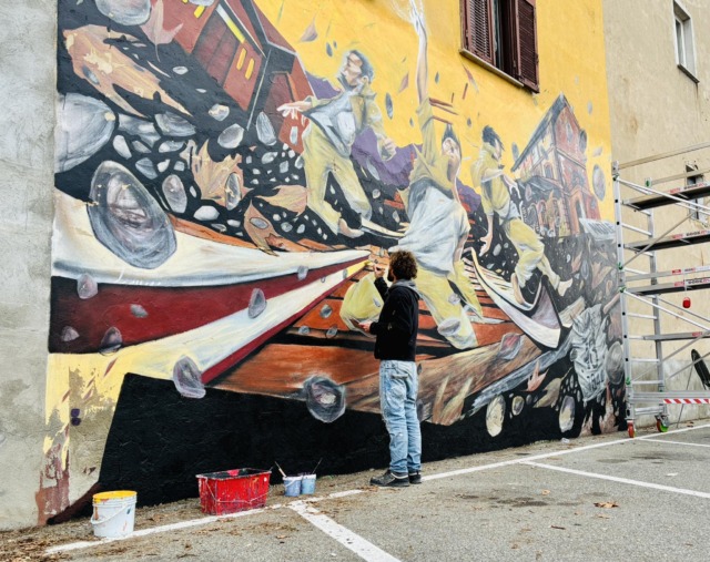 Restaurato il murales della stazione di Nole sulla Resistenza: inaugurazione il 25 Aprile
