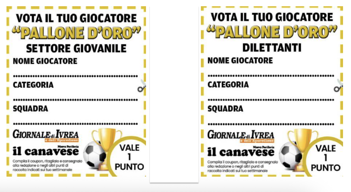 Pallone d’Oro 2026, parte la grande «sfida» tra i calciatori del Canavese