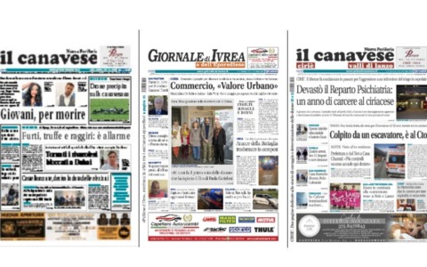 Il Canavese e Il Giornale di Ivrea (del 11 marzo) in edicola. Ecco le prime pagine