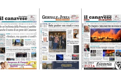 Il Canavese e Il Giornale di Ivrea (del 01 aprile) in edicola. Ecco le prime pagine