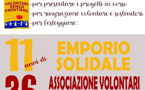 Undici anni di Emporio Solidale e 26 di Associazione Volontari Senza Frontiere