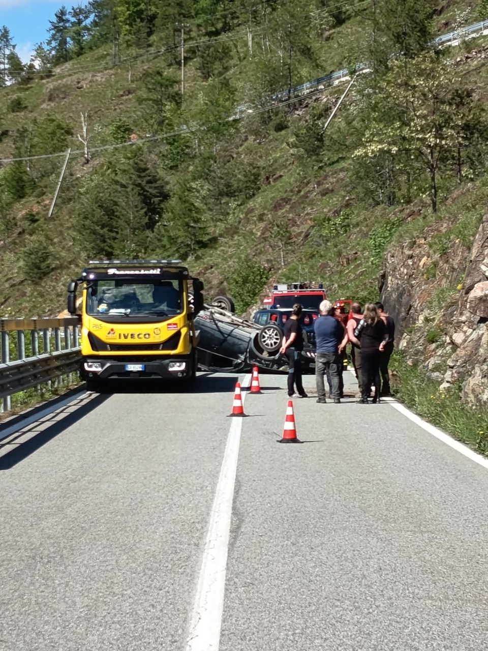 Incidente a Germagnano: auto si ribalta in Località Pian Bausano, ferita una donna