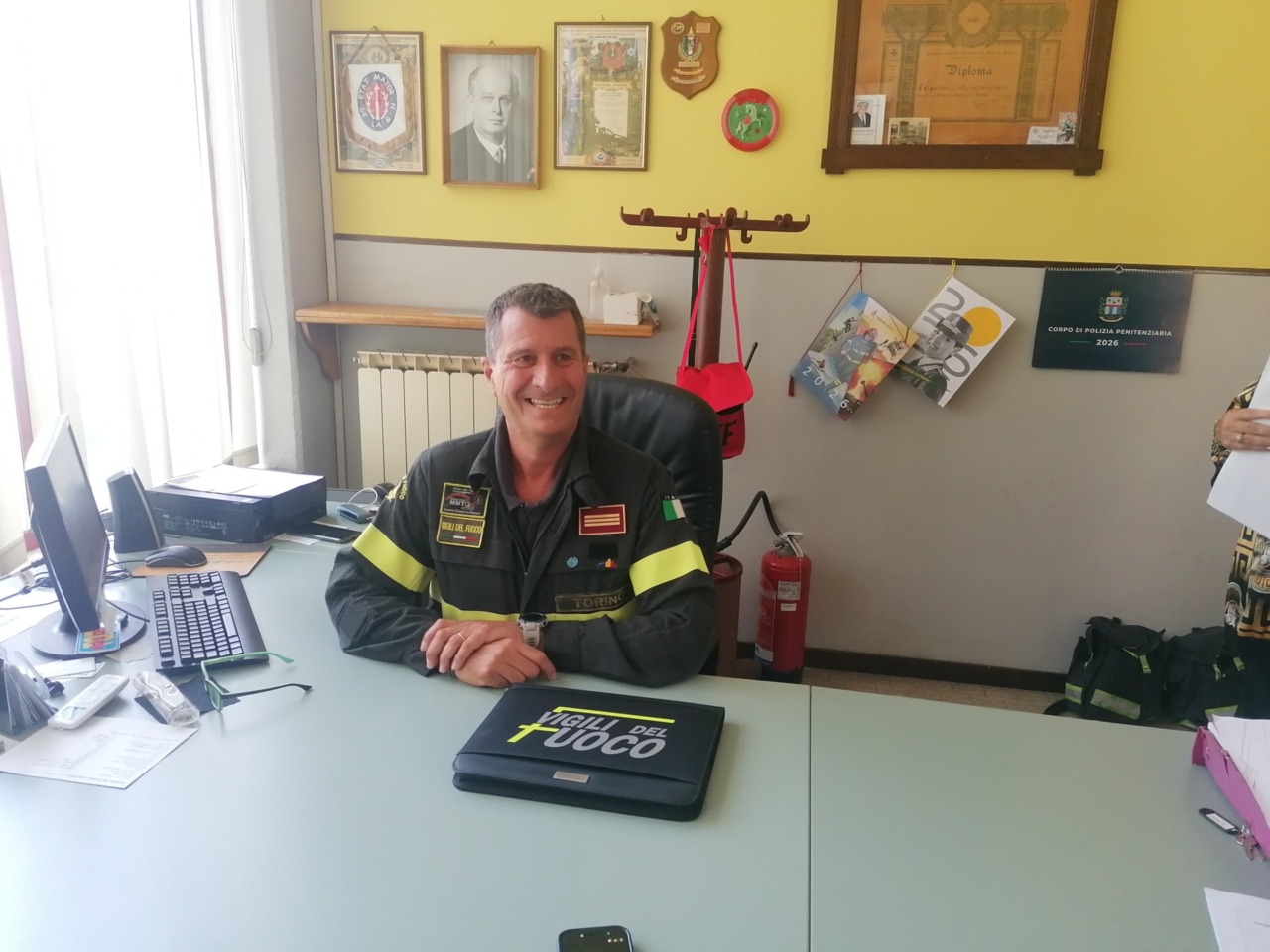 Claudio Defilippi è il neo capo distaccamento dei Vigili del fuoco di Ivrea