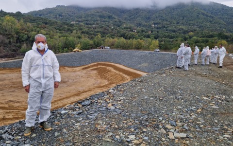 Ex Amiantifera di Balangero, sopralluogo sui lavori in corso: avanzano il volume confinato e il nuovo impianto fotovoltaico